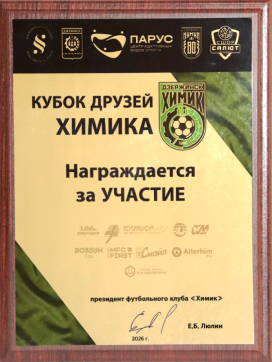  Кубок друзей ФК &laquo;Химик&raquo;